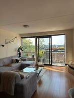 Salontafel glas zwart onderstel, Ophalen, Gebruikt, 50 tot 100 cm, Glas