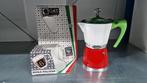 Koffiepotje 6 Kops Italiaanse Driekleur - Percolator / Moka, Afneembaar waterreservoir, Verzenden, Gemalen koffie, 4 tot 10 kopjes