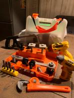 Gereedschapsset en gratis brandweerhelm, Kinderen en Baby's, Ophalen of Verzenden, Zo goed als nieuw, Met geluid