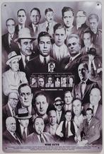 Wiseguys Maffia Gangsters reclamebord van metaal wandbord, Info@deconoord.nl, Deco Noord, Nieuw, Ophalen of Verzenden
