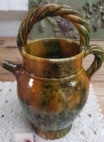 Franse tuitkan /Gargoulette, okergele/ groene glazuur, Antiek en Kunst, Ophalen of Verzenden