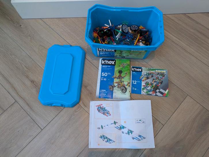 K'nex speelgoed in bak, Kinderen en Baby's, Speelgoed | Bouwstenen, Gebruikt, K'nex, Ophalen of Verzenden