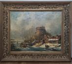 Olieverf op paneel gesigneerd, Antiek en Kunst, Kunst | Schilderijen | Klassiek, Ophalen of Verzenden