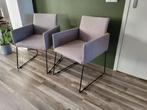 Grijze eetkamerstoelen, Huis en Inrichting, Stoelen, Ophalen, Gebruikt, Twee, Metaal