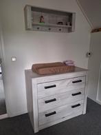 Kidsmill Sem Nautic Grijs Ledikant, Commode & Wandrek, Ophalen, 50 tot 70 cm, Opstaande rand, 100 cm of meer