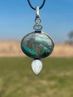 Chrysocolla Maansteen Edelsteenketting, Overige kleuren, Nieuw, Ophalen of Verzenden, Steen of Mineraal
