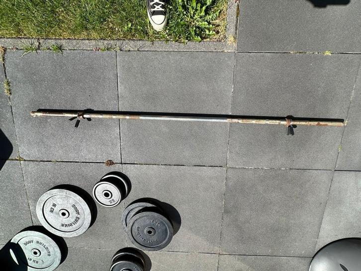 Ijzeren halterset, Sport en Fitness, Fitnessmaterialen, Gebruikt, Halterset, Ophalen of Verzenden