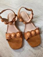 Francesco Milano verra pelle leather sandals, Verzenden, Oranje, Sandalen of Muiltjes, Zo goed als nieuw