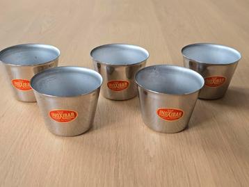 5 new old stock RVS timbaaltjes - 7cm x 5.5cm - Inoxibar  beschikbaar voor biedingen