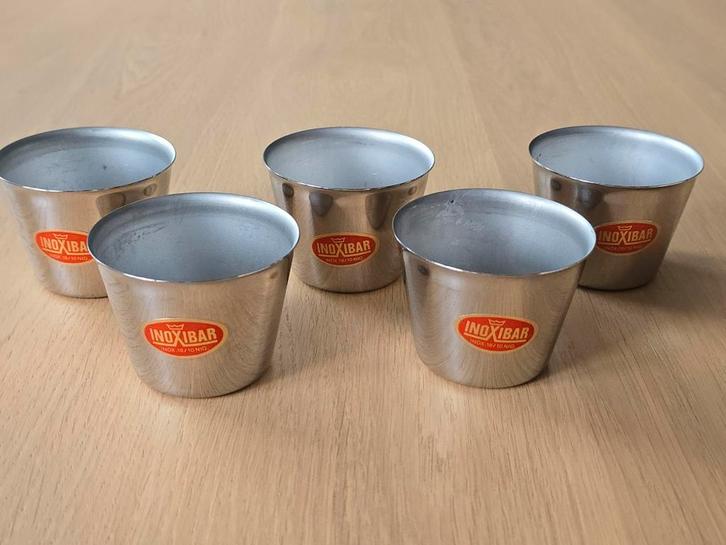 5 new old stock RVS timbaaltjes - 7cm x 5.5cm - Inoxibar, Antiek en Kunst, Antiek | Keukenbenodigdheden, Ophalen of Verzenden