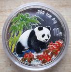 China, Panda 1997 colourized - 1 Oz. puur zilver, Ophalen of Verzenden, Oost-Azië, Losse munt, Zilver