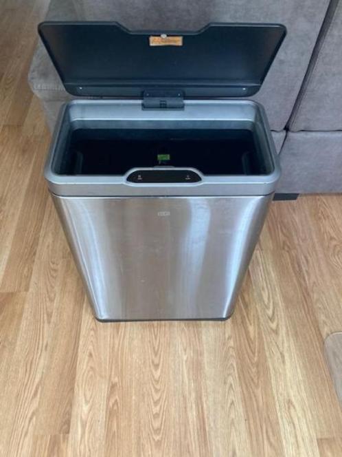 prullenbak, Huis en Inrichting, Woonaccessoires | Prullenbakken, Zo goed als nieuw, Rvs, 50 tot 75 cm, 40 liter of meer, Ophalen of Verzenden