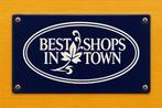 Emaille bordje - "Best Shop in Town", Niet ingevuld, Gebruikt, Niet ingevuld, Ophalen of Verzenden