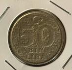 50 bin lira Turkije 1999, Postzegels en Munten, Ophalen of Verzenden, Overige landen
