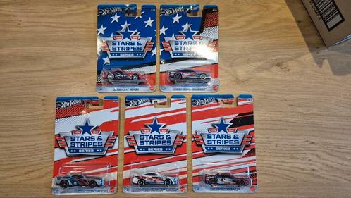 Hot Wheels Stars en Stripes set van 5 auto's., Hobby en Vrije tijd, Modelauto's | Overige schalen, Nieuw, Auto, Ophalen of Verzenden