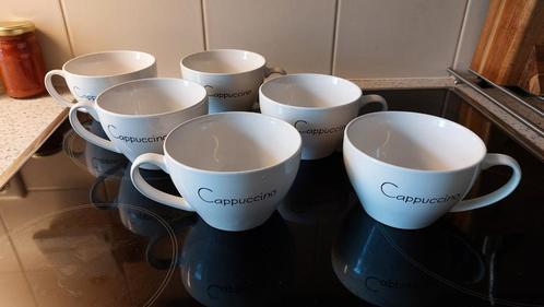 Zes cappuccino mokken, Huis en Inrichting, Keuken | Servies, Zo goed als nieuw, Kop(pen) en/of Schotel(s), Overige stijlen, Overige materialen