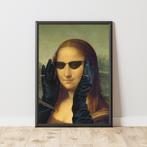 Mona Lisa met bril ingelijste foto (Incl. Lijst), Antiek en Kunst, Verzenden