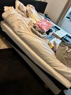 2 ikea boxsprings 90x180 met los hoofdbord, Ophalen, Zo goed als nieuw, Tweepersoons, Grijs