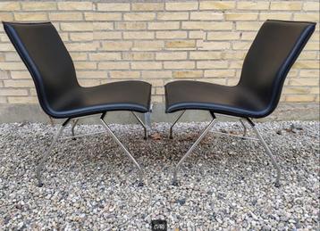 8 stk. Magnus Olesen vintage luxe lederen loungestoelen beschikbaar voor biedingen