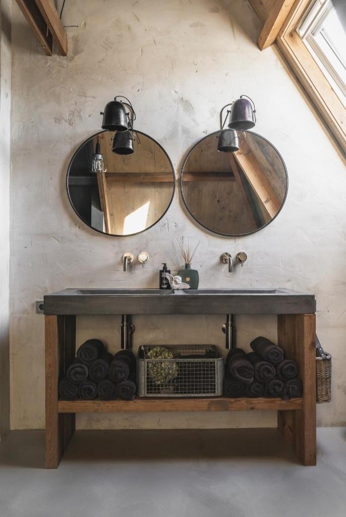 Betonwasbak, Huis en Inrichting, Badkamer | Badkamermeubels, Nieuw, Overige typen, Minder dan 100 cm, 25 tot 50 cm, Ophalen of Verzenden