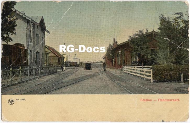 Ansichtkaart  Briefkaart Trein Station Dedemsvaart 1900-1915, Verzamelen, Ansichtkaarten | Nederland, Ongelopen, Overijssel, Voor 1920