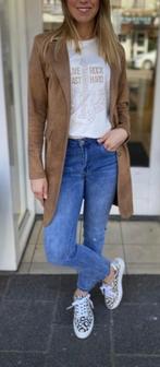 Helena Hart suede look lange blazer camel nieuw S, Bruin, Nieuw, Jasje, Maat 36 (S)