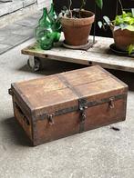 Antieke houten kist, wabi sabi, brocante, Minder dan 50 cm, Gebruikt, 50 tot 100 cm, Ophalen of Verzenden