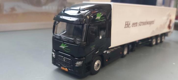 Renault Tevo 4x2 met kastentrailer wsi  AG TRANSPORT, Hobby en Vrije tijd, Modelauto's | 1:50, Nieuw, Bus of Vrachtwagen, Wsi