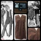 152. Vintage Edgar Vos vest/tuniek mt 38, Kleding | Dames, Blouses en Tunieken, Maat 38/40 (M), Vintage Edgar Vos, 9462RP 14, Bruin