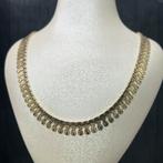 14 karaat gouden collier ketting massief schakel