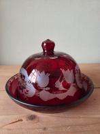 Kristallen kaasstolp met zwaluwmotief, Antiek en Kunst, Ophalen of Verzenden