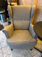Grijze fauteuil met oren, Huis en Inrichting, Fauteuils, Ophalen, Gebruikt, Stof, 75 tot 100 cm