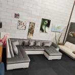*SHOWROOMMODEL | Velvet | Leer | U bank | Hoekbank | Sofa, Stof, Hoekbank, Modern design u vorm bank bankstel sofa couch velvet leer