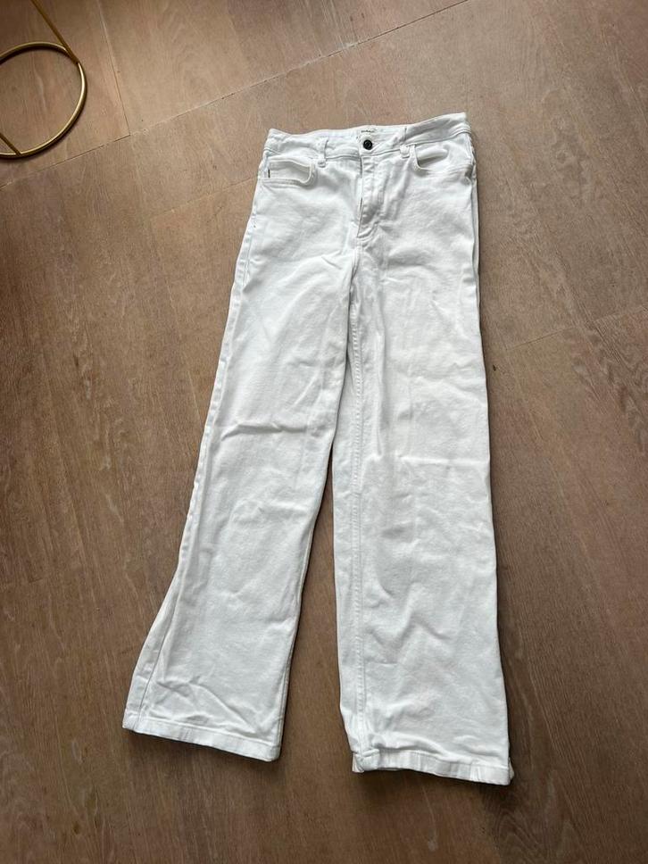 Zgan modstrom isolde jeans wit high waist wide. Maat 40/42, Kleding | Dames, Broeken en Pantalons, Zo goed als nieuw, Maat 38/40 (M)