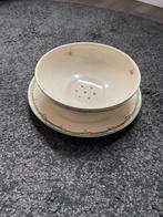 Plazuid Gouda Fruittest met Onderbord - Art Deco, Ophalen of Verzenden