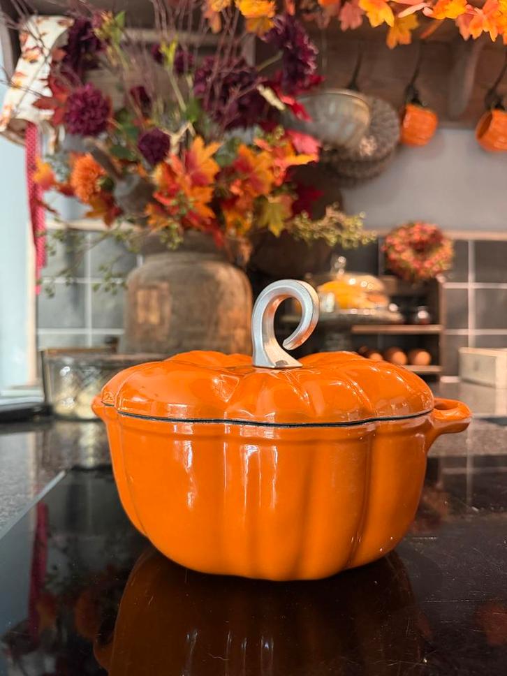 Gietijzeren Pompoenpan - Alle Warmtebronnen, Huis en Inrichting, Keuken | Potten en Pannen, Nieuw, Koekenpan of Braadpan, Gietijzer