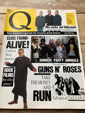 Q Magazine 1989 GUNS N ROSES Elvis Costello FYC beschikbaar voor biedingen