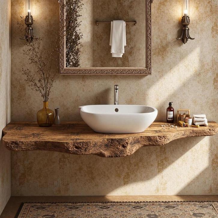 Maak uw eigen badkamer meubel uniek hout op voorraad, Huis en Inrichting, Badkamer | Complete badkamers, Nieuw, Ophalen