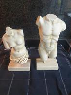Borstbeeld man en vrouw, torso, Huis en Inrichting, Woonaccessoires | Zuilen en Pilaren, Ophalen, Zo goed als nieuw