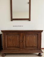 eiken commode met spiegel en nachtkastje  t.e.a.b., Huis en Inrichting, Ophalen, Gebruikt