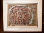 Zwolle (‘Swolla’) originele gravure 1610 oud gekleurd., Antiek en Kunst, Ophalen of Verzenden