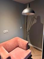 Stoere industriële vloerlamp – zwart met grote kap, Ophalen, Zo goed als nieuw, 150 tot 200 cm