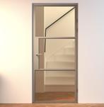 Aluminium binnendeuren met glas in Zwart en Brons, Doe-het-zelf en Verbouw, Deuren en Horren, 80 tot 100 cm, Binnendeur, Nieuw