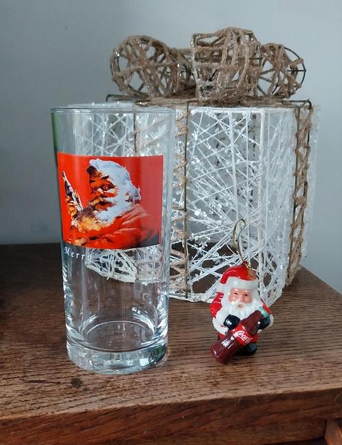 Coca Cola glas kerst + kerstboomhanger, Verzamelen, Merken en Reclamevoorwerpen, Gebruiksvoorwerp, Ophalen of Verzenden