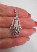 Zilveren vintage hanger met markasiet nr.299, Verzenden, Zo goed als nieuw, Zilver, Zilver