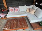 Loungeset, Tuin en Terras, Ophalen, 5 zitplaatsen, Kunststof, Gebruikt