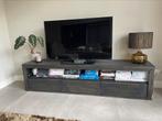TV meubel steigerhout walnut/charcoal, Huis en Inrichting, Kasten | Televisiemeubels, Ophalen, Gebruikt, 150 tot 200 cm, Minder dan 100 cm
