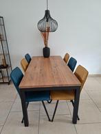 Eettafel Santos Goossens Eiken, Huis en Inrichting, Tafels | Eettafels, Ophalen, Gebruikt, Eikenhout, 50 tot 100 cm