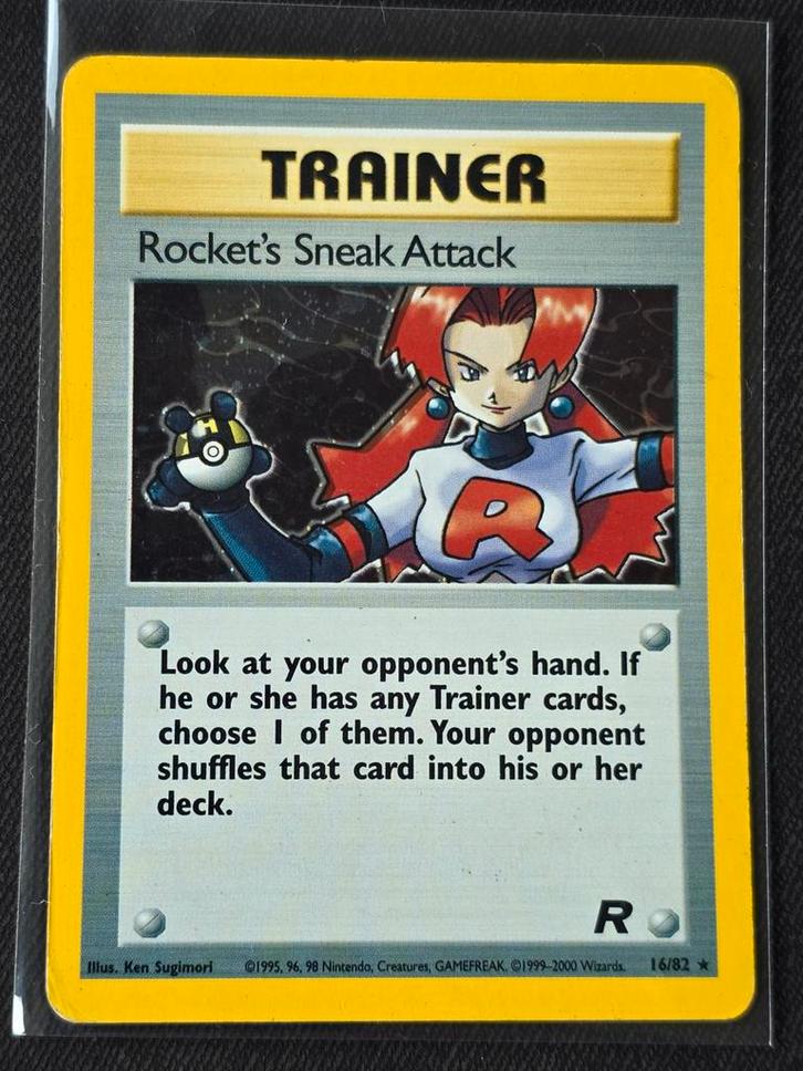 Rocket's Sneak Attack - Team Rocket 16 Holo Good, Hobby en Vrije tijd, Verzamelkaartspellen | Pokémon, Gebruikt, Losse kaart, Foil