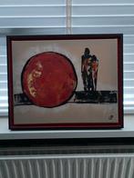 Schilderij van Corrie Leushuis, Avond, Ophalen